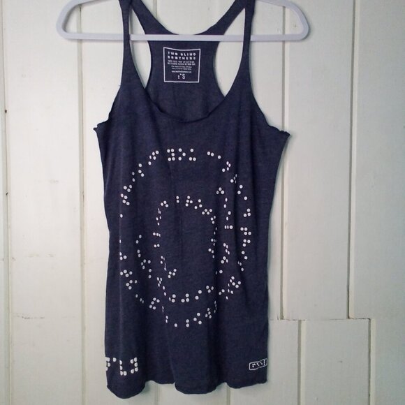 Two Blind Brothers Tank Top Women S Sleeveless Racer Back Soft Stretch Gray - Picture 3 of 13